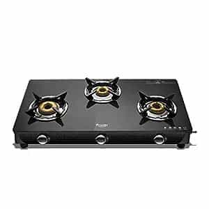 VALENTINO 3B CARBON MS -BATI (3 BURNER)(GTS 121S)(19000095) - GAS STOVE - PREETHI