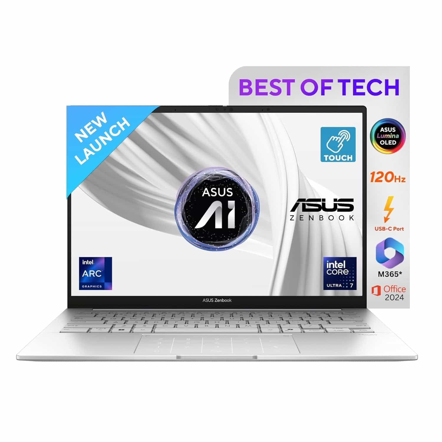 UX3405CA-PZ348WS / Ultra 7 / 32 GB / 1TB / 14 OLED WQXGA / SILVER / Win 11 / Off & M365-LAPTOP-ASUS 