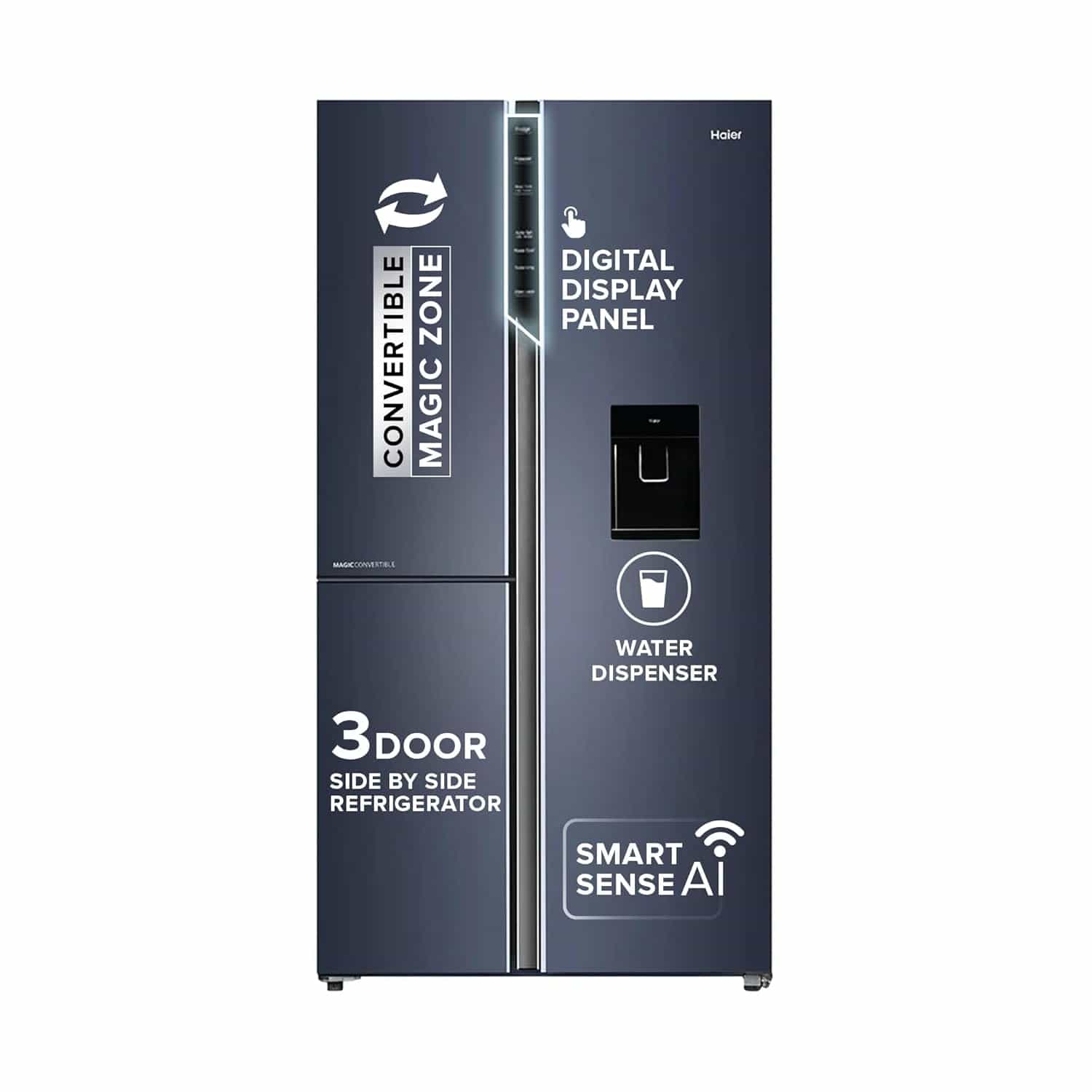  HRT-683WGKU1-(GRAPHITE BLACK)(592 LTRS)(BH043W000)-REF-SIDE BY SIDE-HAIER