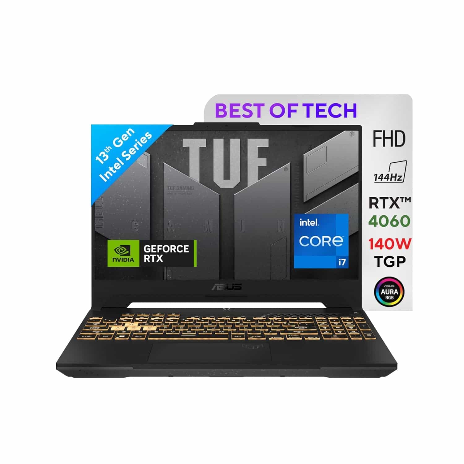FX507VU-LP210WS/I7-13620H/RTX4050- 6GB/16GB/512GB/15.6 FHD/BKLIT CHICLET KBOARD/WIN 11/MSO 2021/720P HD/GRAY - LAPTOP - ASUS
