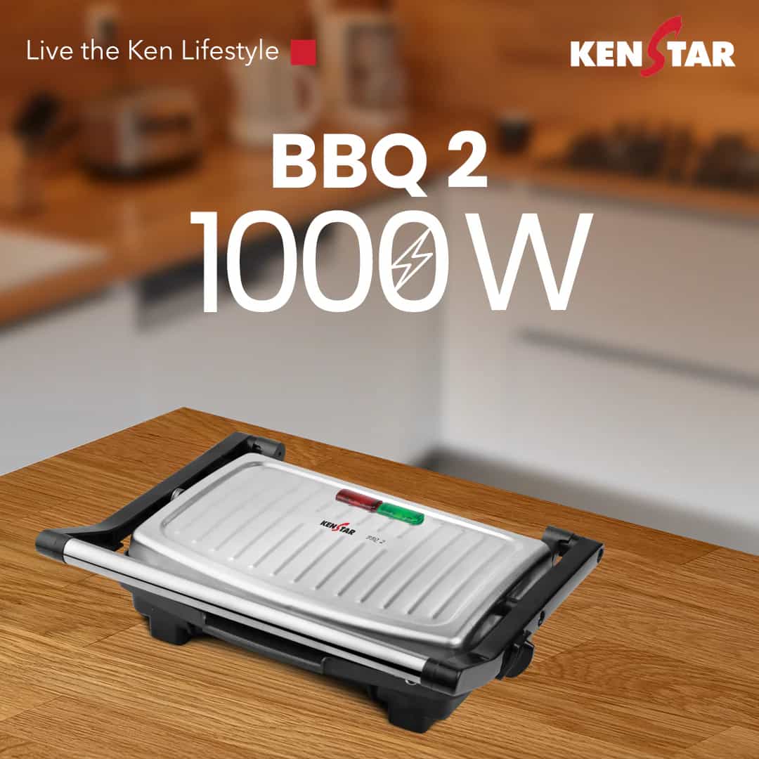 BBQ2 (1000WATTS)(KGTBBQ2KPFR1-DDA)-SANDWICH TOASTER-KENSTAR