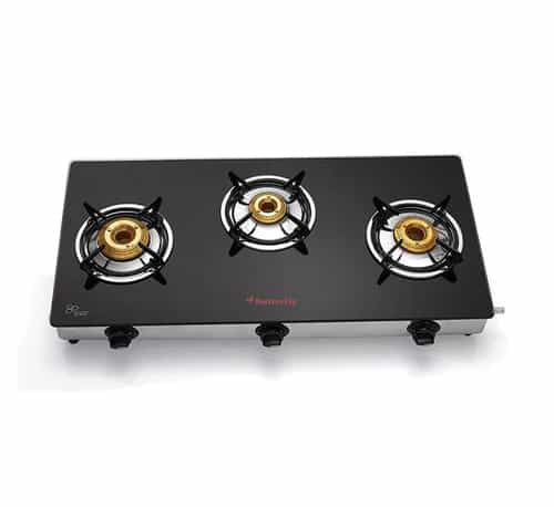 RADIANT JUMBO (3 BURNER)(GLASS TOP)(L3950B00000) - GAS STOVE - BUTTERFLY