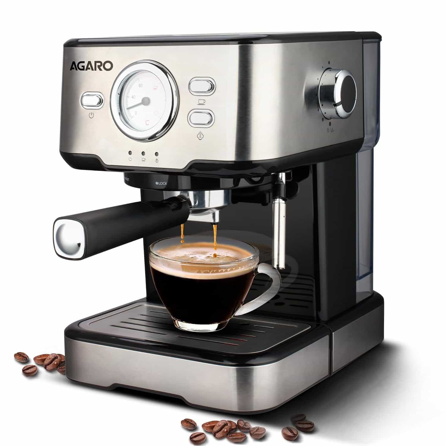 IMPERIAL (ESPRESSO,CAPPUCCINO,LATTE,MOCHA)(15 BARS)(33759)-COFFEE MAKER-AGARO