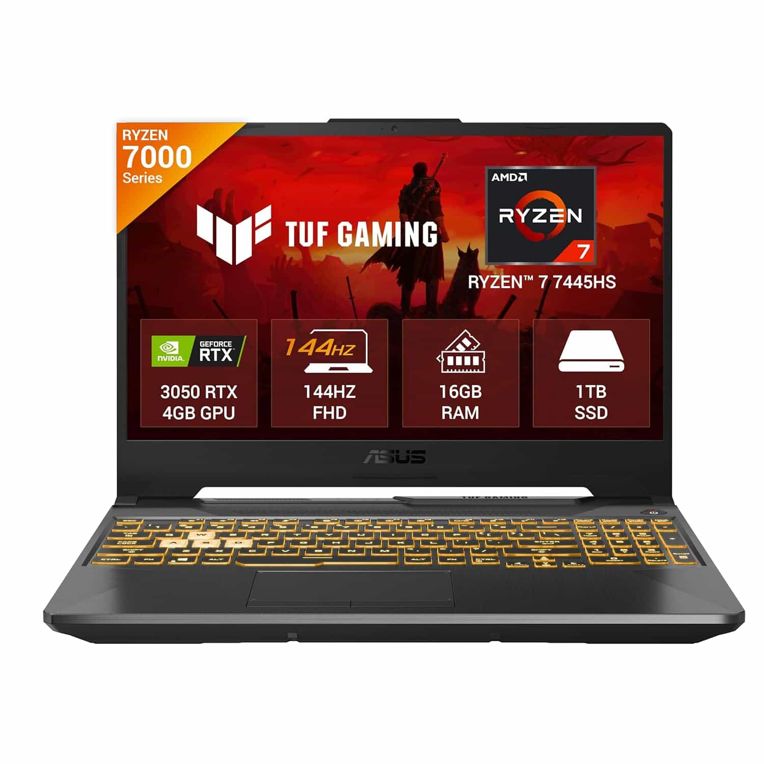 FA506NCG-HN251WS/R7-7445HS/RTX3050 4GB/16GB/1TB/15.6 FHD/BACKLIT CHICLET KEYBOARD/OFFICE HOME 2024/BLACK-LAPTOP-ASUS